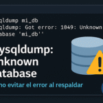 Cómo evitar el error “Unknown database ‘Database’” al respaldar con mysqldump_507px